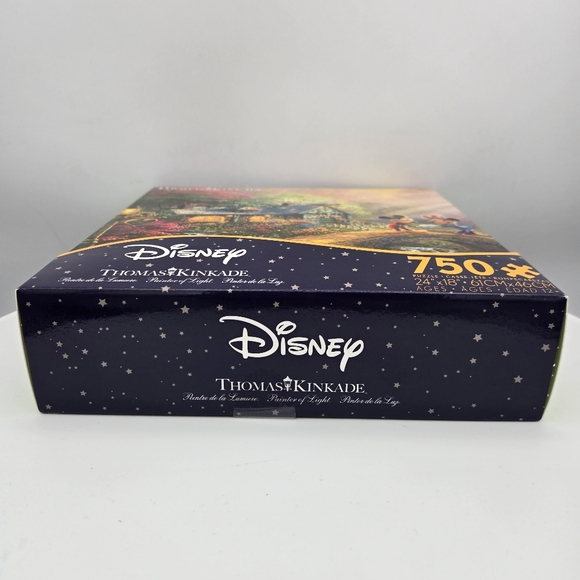 Disney Thomas Kinkade 750-Piece Puzzle Mickey and Minnie Sweetheart Bridge - Picture 7 of 9